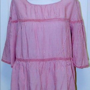 Max Studio Pink Striped Blouse